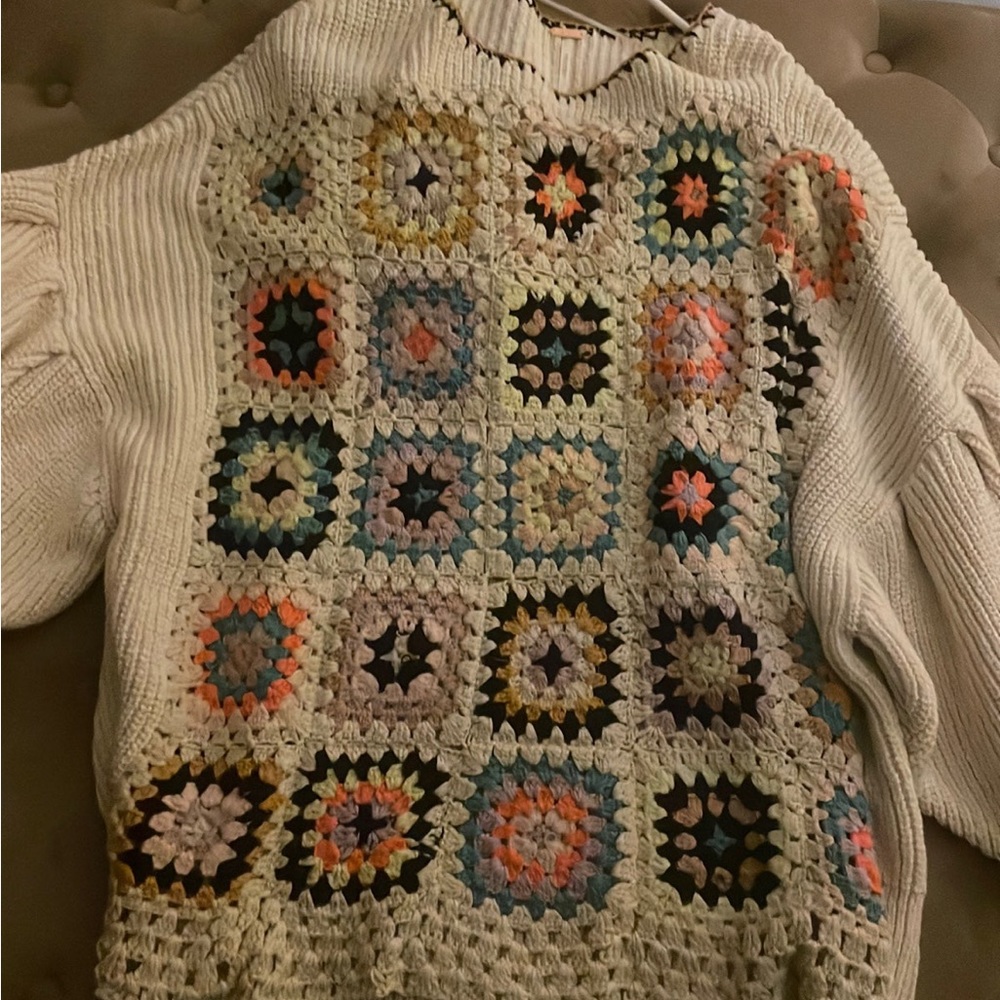 Free people granny knit sweater. Absolutely must have!!! Fits like xl,  xxl